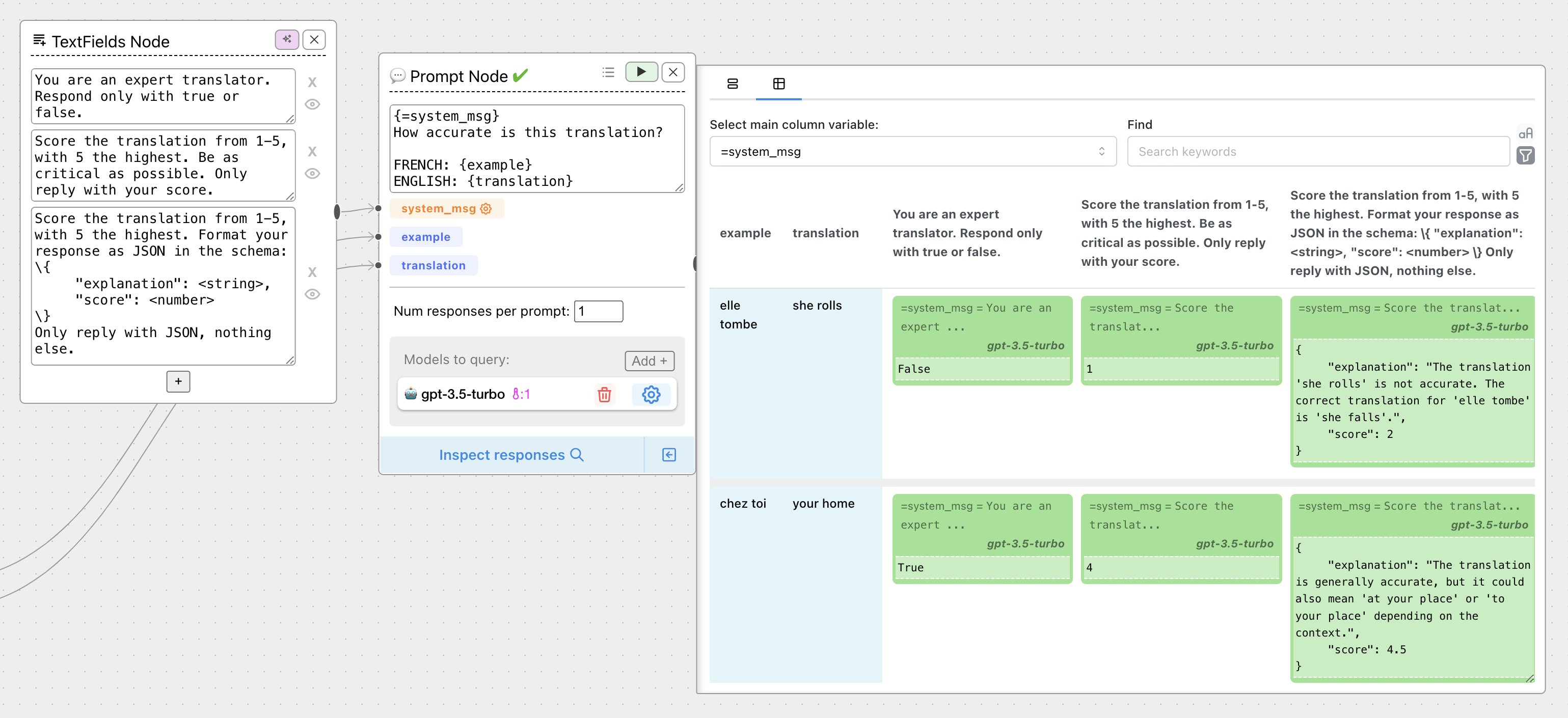 Comparing system messages