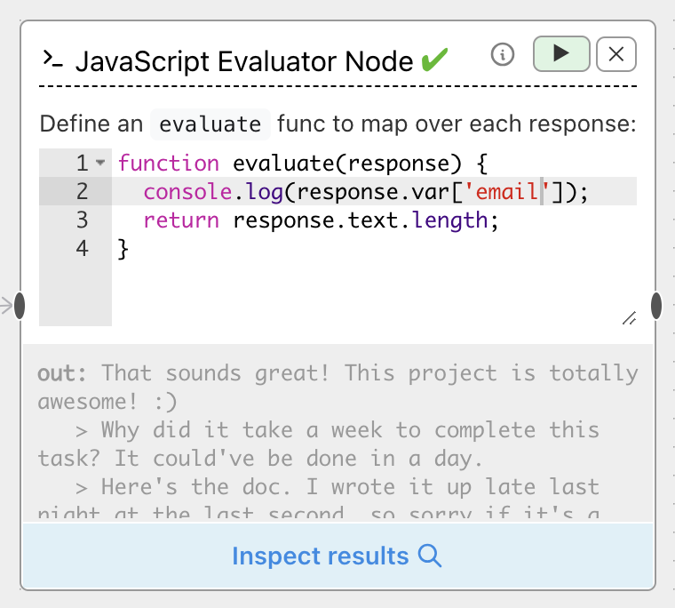 Evaluating Output